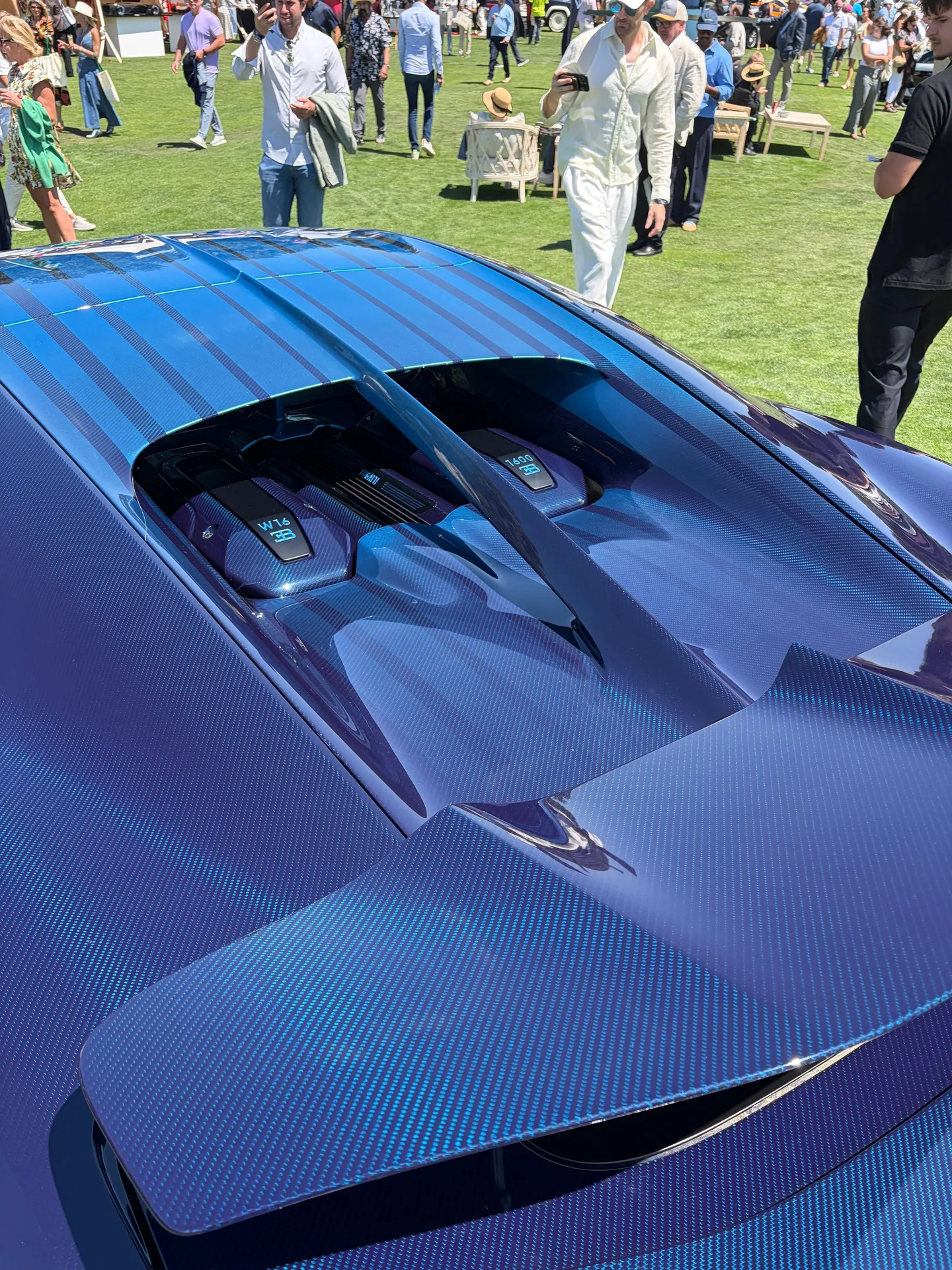 Blue carbon Bugatti