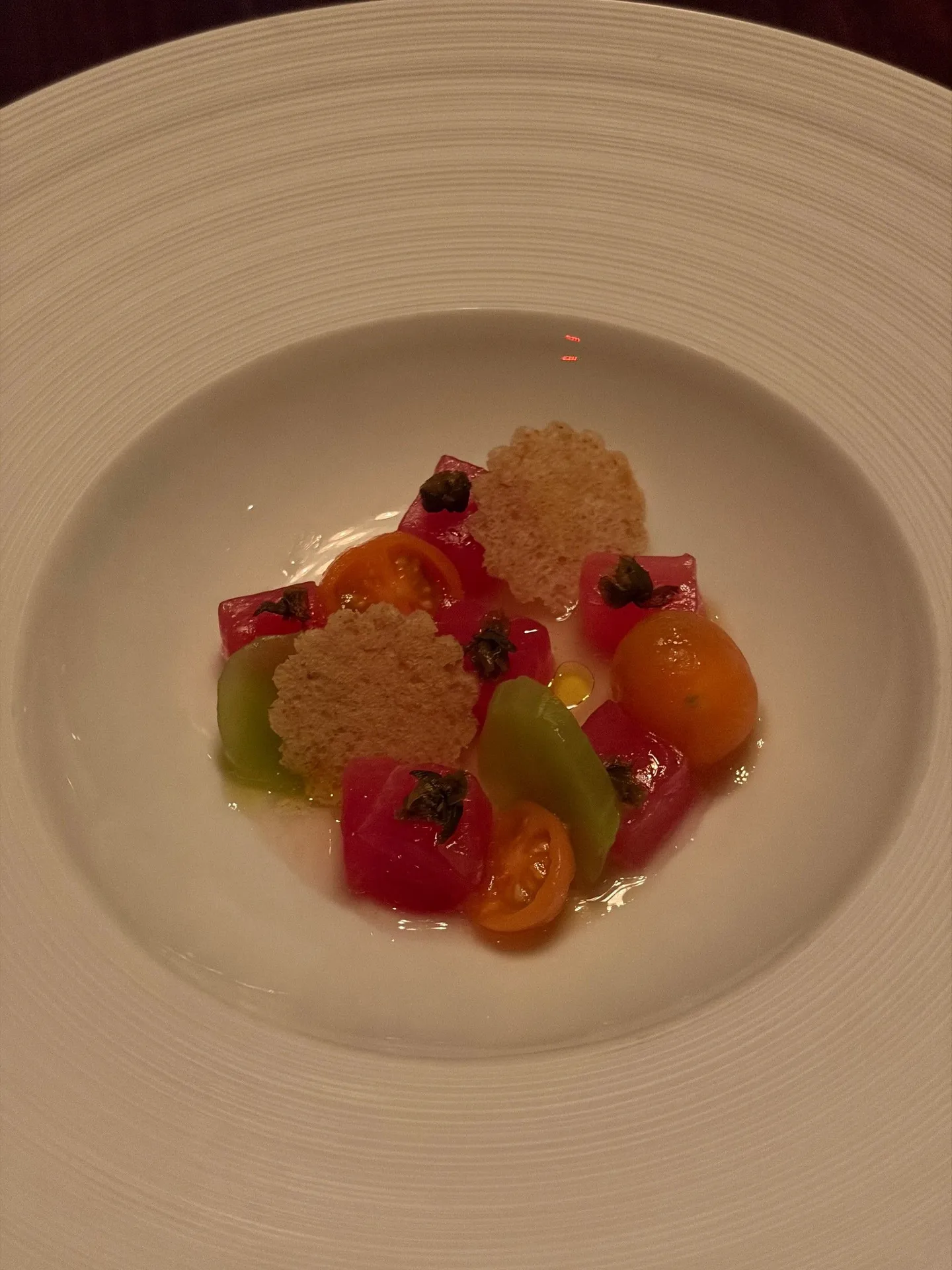 A plated dish at Per Se